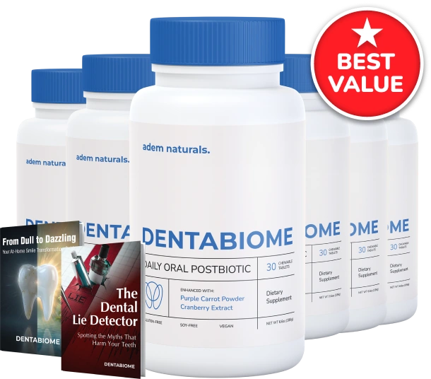 Denta Biome supplement bottles
